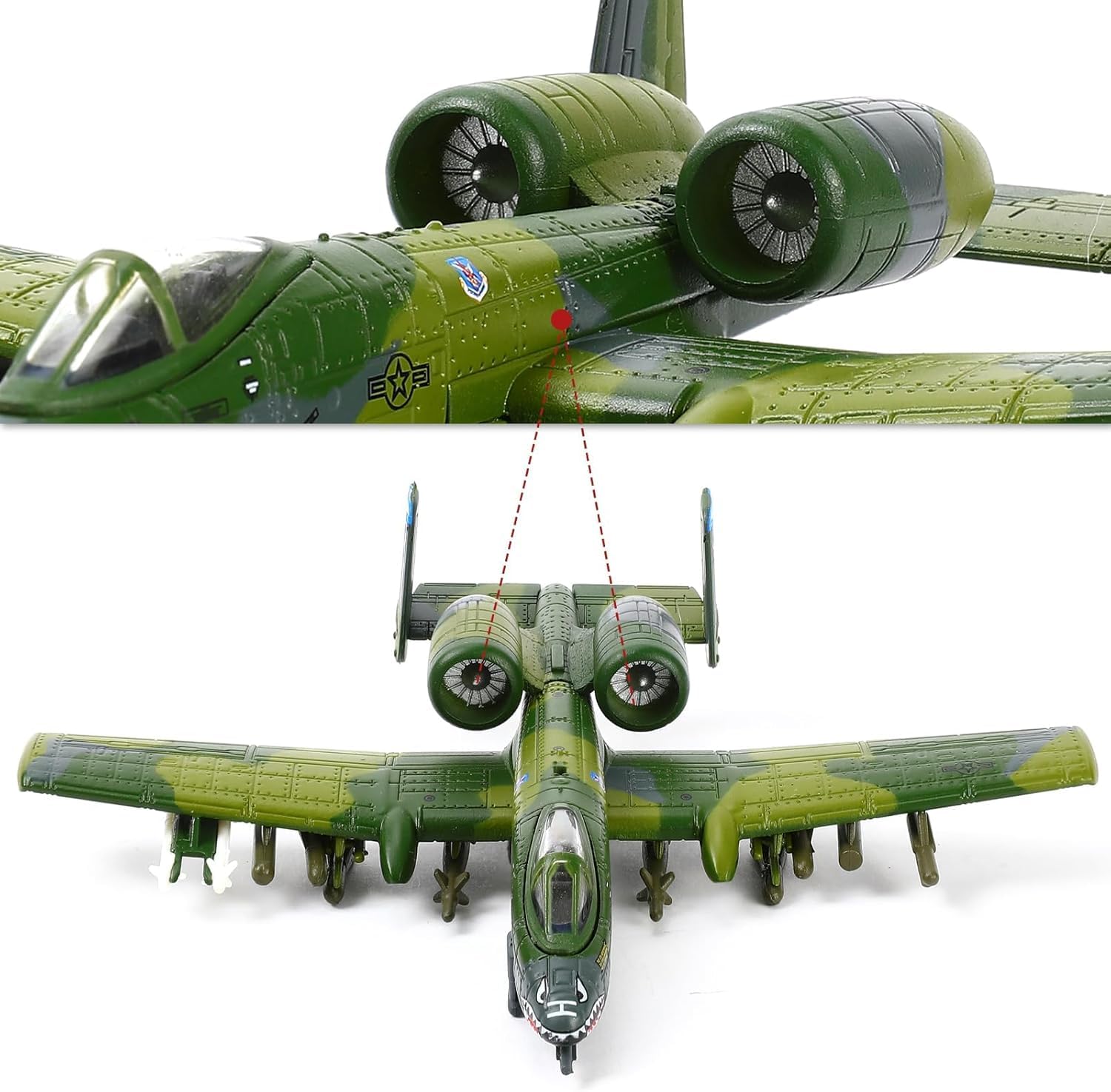 Amazon｜NUOTIE 1/144 A-10 Thunderbolt II イボイノシシ飛行機モデル